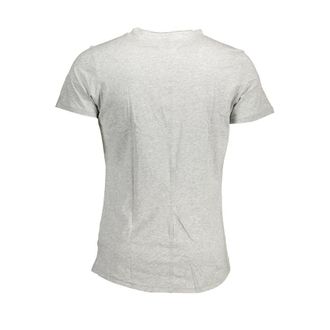 Tommy Hilfiger V-Neck Cotton-Polyester T-Shirt - Gray