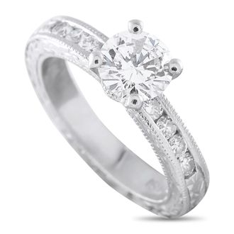 Luxury Bazaar Platinum 1.34ct Diamond Engagement Ring MF02-062626