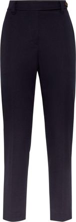Brunello Cucinelli slim-leg tailored trousers - women - Cotton/Elastane - 42 - Blue