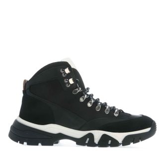 HUGO BOSS Mens Chester Half Boots in Black Textile - Size UK 12