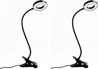 OEM L&aacute;mpara De Escritorio Con Clip De 2 X 48 Led, L&aacute;mpara De Mesa De Lectura Flexible Con Rotaci&oacute;n De 360&deg;, L&aacute;mpara Usb Con Clip Para El Cuidado De La Vis