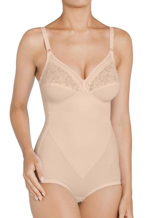 Triumph Miederbody TRIUMPH Formfit BS X, Damen, Gr. 85, Cup D, beige (natur), Obermaterial: 54% Polyamid, 22% Baumwolle, 19% Elasthan, 5% sonstige Fasern, fig