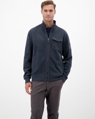 Lerros Sweatjacke LERROS Sweatjacke f&uuml;r Herren, modisch-sportiv, Herren, Gr. L, classic navy, 70% Baumwolle, 30% Polyester, Sweatjacken Sweatjacke