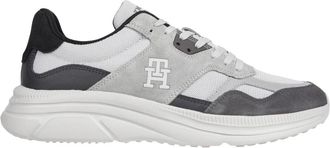 Tommy Hilfiger Grijze Runner Sneakers Color Block - Heren - Sneakers - Veelkleurig - 45 EU - Polyester - Schoenen