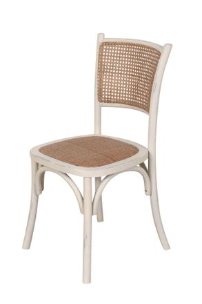Biscottini International Silla De Cocina 46x90x43 Cm Silla De Madera Y Rat&aacute;n Silla De Comedor R&uacute;stica Sillas De Restaurante Modernas Silla Thonet Vintage