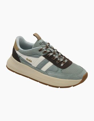 Gola Womens Phoenix Womens Trainers - Green Mist Dark Brow - Size: 7