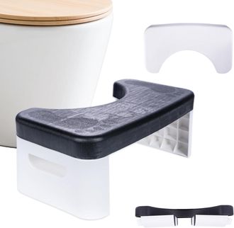 OEM Taburete De Ba&ntilde;o Fisiol&oacute;gico Plegable Negro, Antideslizante, Antiestre&ntilde;imiento, Para Adultos/ni&ntilde;os