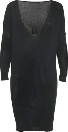 Balenciaga Abito in maglia con scollo a V - Nero