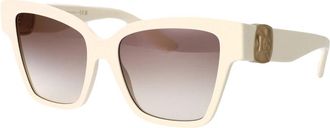 Dolce & Gabbana Vierkante Zonnebril - Dames - Zonnebrillen - Beige - 54 MM - Accessoires