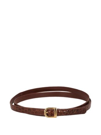 Vintage Cintura con effetto coccodrillo - Marrone