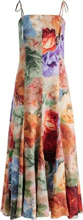 Alice & Olivia Abito midi a fiori Juliette - Arancione