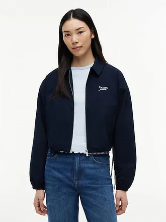 Tommy Hilfiger Chaqueta estilo entrenador con bajo con cord&oacute;n
