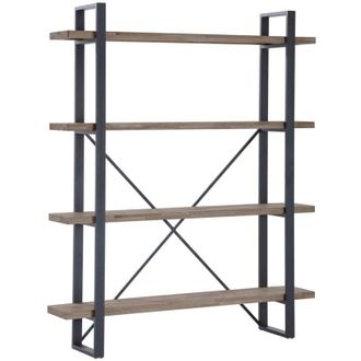 Home Heavenly Home Heavenly - Estanter&iacute;a Alta Chic - Dise&ntilde;o Industrial Estructura Met&aacute;lica Y Estantes De Madera Roble Salvaje, 150x30x180 Cm Es Color : Roble Americ