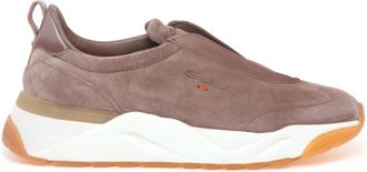 Santoni Innova Slip-On - Dames - Sneakers - Beige - 37 1/2 EU - Leer - Schoenen