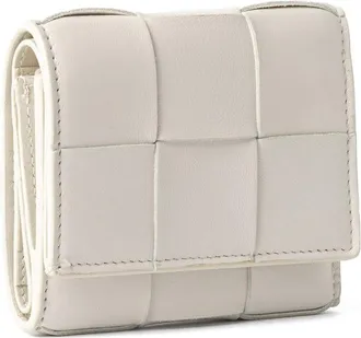 Bottega Veneta Interlaced Leather Wallet - White