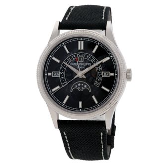 Patek Philippe Grand Complications Perpetual Hand Wind Moon Phase Black Dial Watch 6159G-001