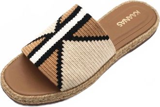 Kaanas Womens Kaena Handwoven Espadrille Sandal In Coffee