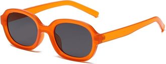 Generic Square Mens Driving Sunglasses Outdoor Commuter Womens Sports Sun Glasses(Orange)