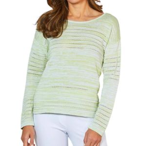 French Kyss Scoop Neck Top In Lime
