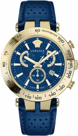 Versace Heren, Accessoires, Blauw, Maat: ONE Size Leer