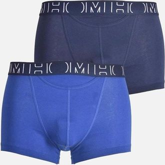 HOM Mens HOM Boxerlines 2-Pack HO1 Boxer Trunks, Navy/Blue - Size: 32/30/31