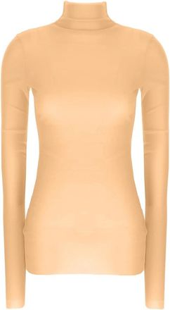 Jil Sander Silk Turtleneck Top - Dames - Longsleeves - Roze - L - Tops