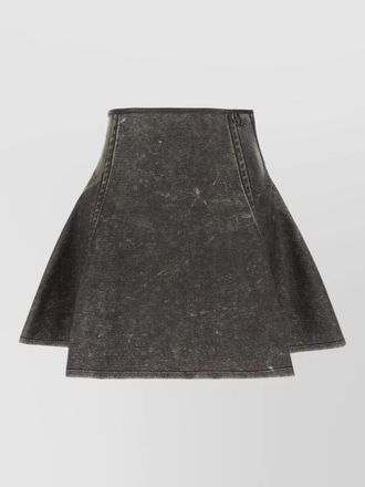 Diesel polyurethane skirt a line paneled mini