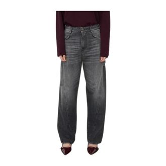 People Loose-fit Jeans, female, Gray, Size: W26 Marion Work 3492
