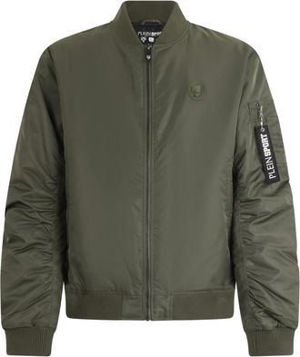 Plein Sport Bomber Jacket Icon - Heren - Outdoorjassen - Groen - S - Polyester - Fitness