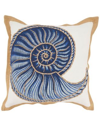Saro Lifestyle Spiral Shell Down-Filled Pillow