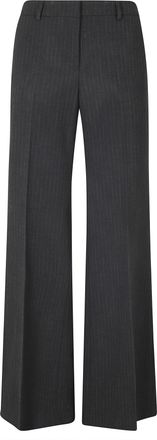 Seventy Dark Grey Wide-Leg Wool-Blend Flared Pants