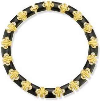 Sphera Milano Enamel Link Collar Necklace in Gold at Nordstrom Rack