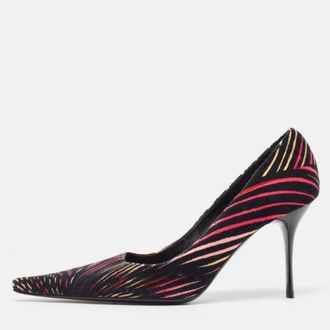 Missoni Multicolor Velvet Suede Pointed Toe Pumps