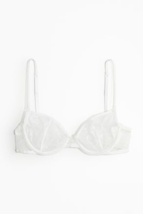 H&M Unwattierter B&uuml;gel-BH aus Spitze - White