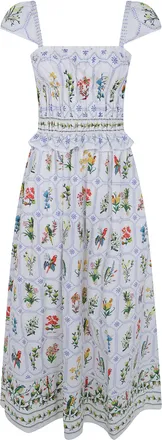 Farm Rio Dress Maxi Tropical Porcelain