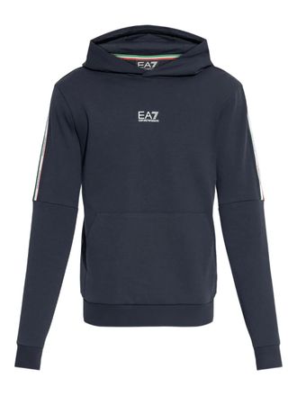 Emporio Armani logo hoodie - Blue
