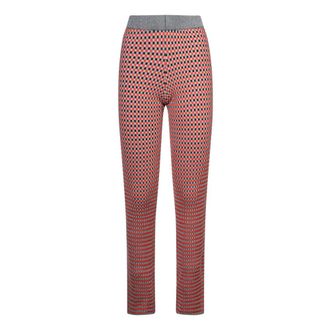 Paco Rabanne Geruite ribbroek - Dames - Leggings - Veelkleurig - XS - Katoen - Broeken