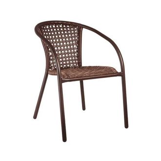 DL1961 Sillon Aluminio Ratan Marron 30b, Sill&oacute;n Aluminio Imataci&oacute;n Mimbre Marr&oacute;n 30bfabricado En Fibra Imitaci&oacute;n Mimbre Y Aluminio Aptos Para Exterioresapila