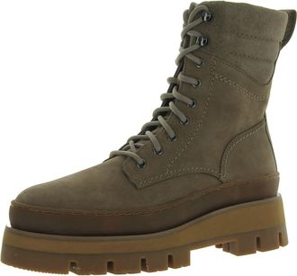 Clarks Womens ORIANNA2 HIKE Leather Platform Combat & Lace-up Boot, pebble nub, 25.5 cm