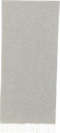 La Fileria Sjaal met visgraatpatroon en franjes - Heren - Wintersjaals - Grijs - ONE Size - Accessoires