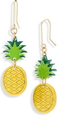 Leith Pineapple Drop Earrings in Yellow Multi- Gold at Nordstrom Rack