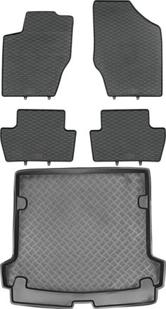 OEM Juego De Alfombrillas De Goma Para Peugeot 307 Kombi (2001-2007) + Alfombrilla Para El Maletero