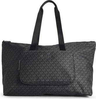 Michael Kors Michael Michael Kors Tanner gro&szlig;er reversibler und faltbarer Einkaufstasche im schwarzen Polyester