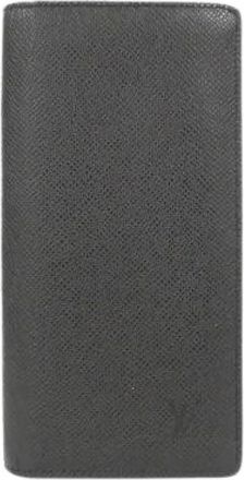 Louis Vuitton Pre-owned Wallets, male, Black, Size: ONE SIZE Pre-owned Portefeuille Brazza Taiga Wallet