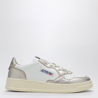 Autry Sneakers Medalist Low in pelle bianca/platino