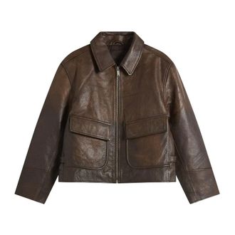 Gimaguas Leather Jackets, female, Brown, Size: L Claudia Jacket