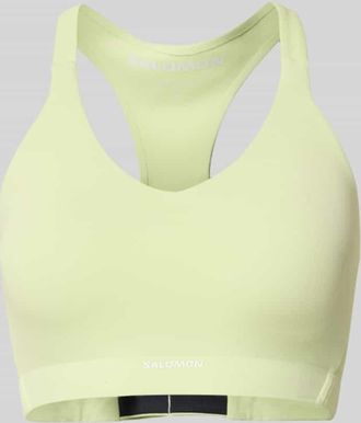 Salomon Racerback-Bustier mit Logo in Neon Gruen, Gr&ouml;&szlig;e XL