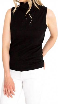 Kinross Cashmere Seamed Funnel Tank In Black