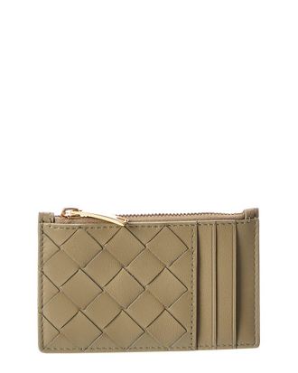 Bottega Veneta Zippered Intrecciato Leather Card Case