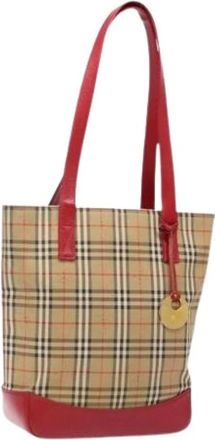 Burberry Pre-owned Canvas Schoudertas - Dames - Vintage Shopper - Beige - ONE Size - Vintage